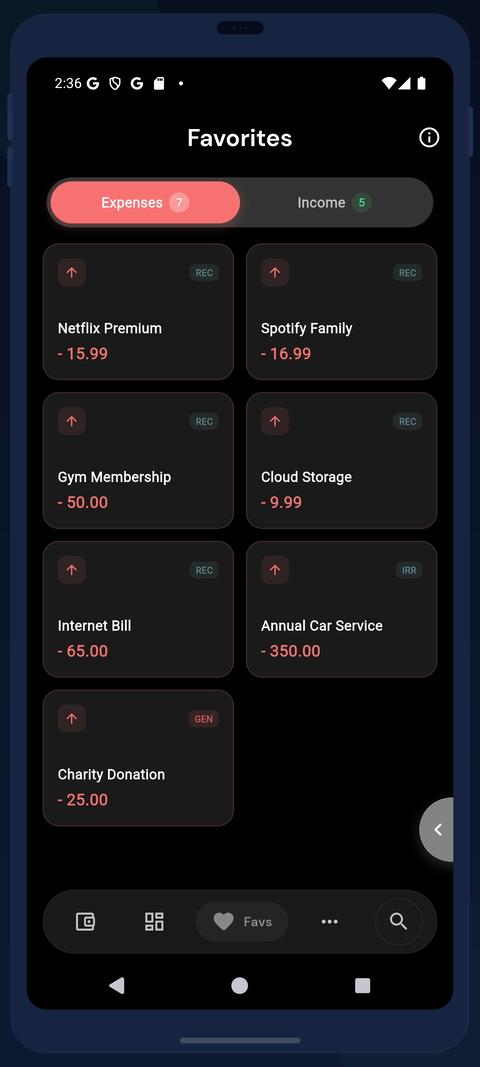 PreSpend screenshot
