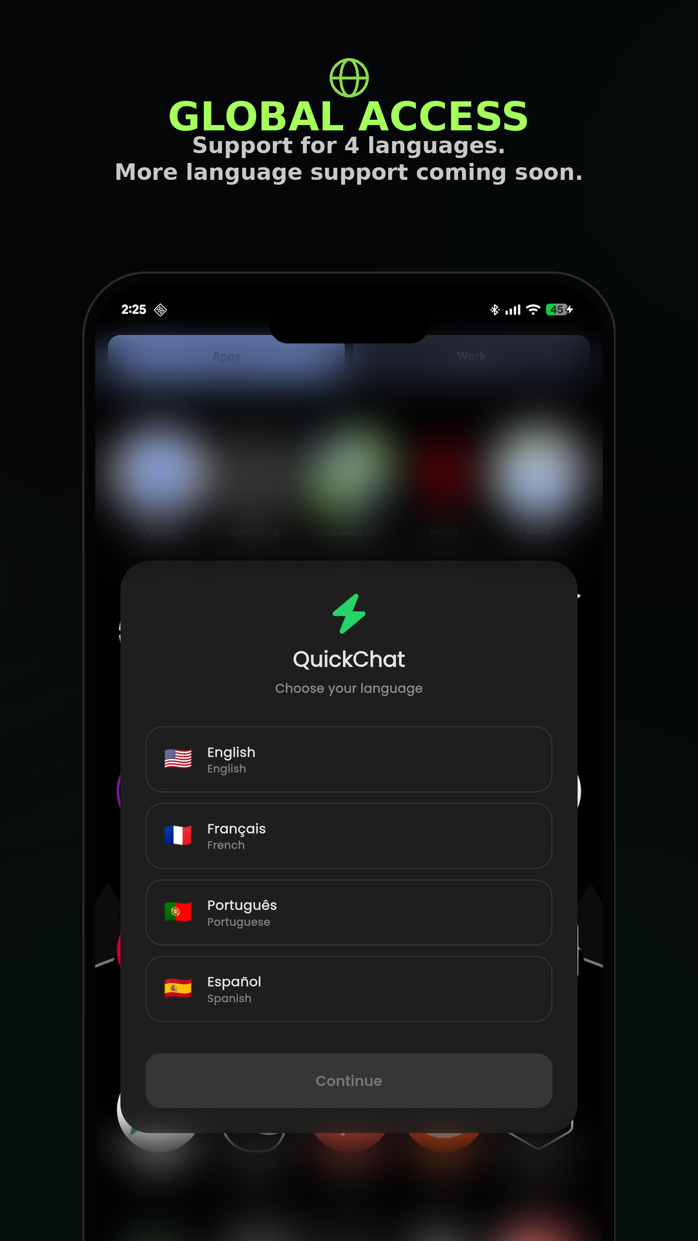 QuickChat screenshot