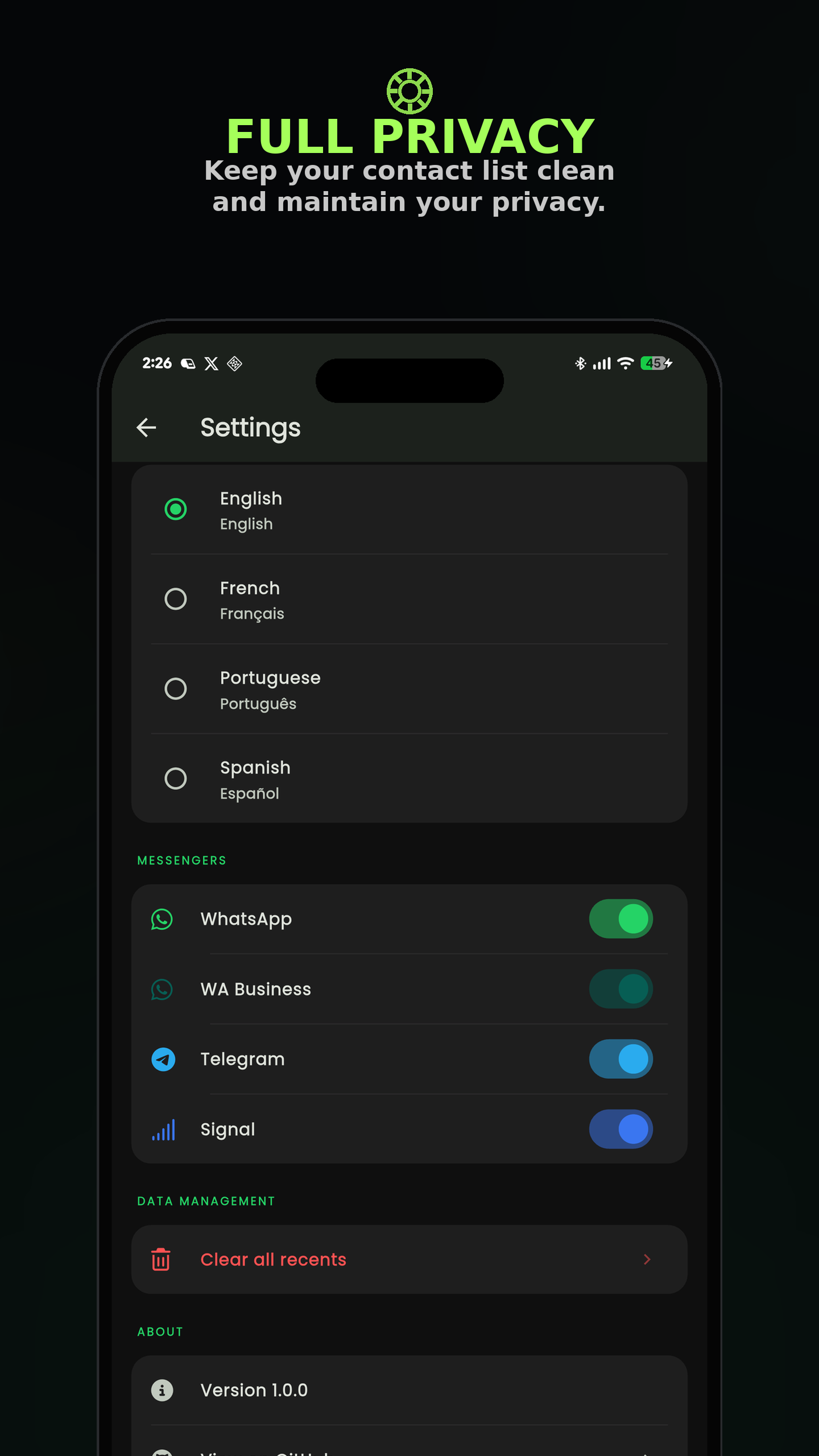 QuickChat screenshot