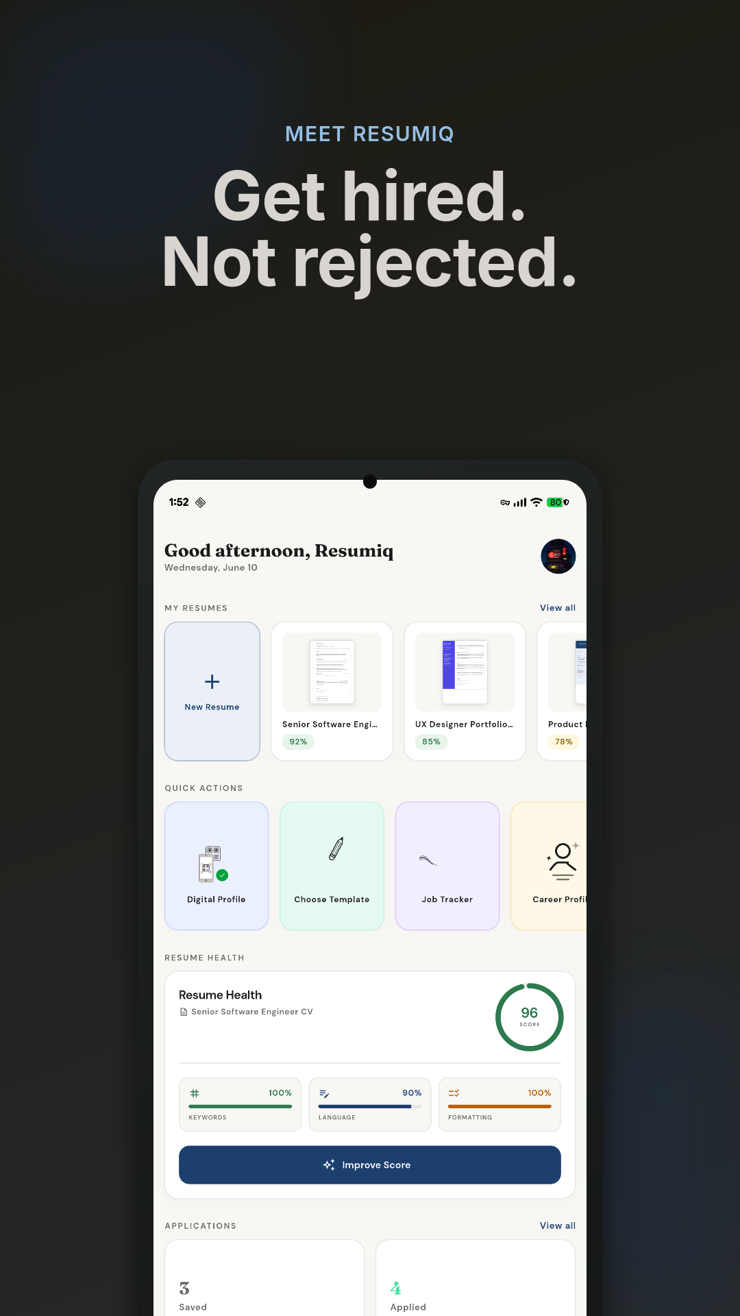 Resumiq screenshot
