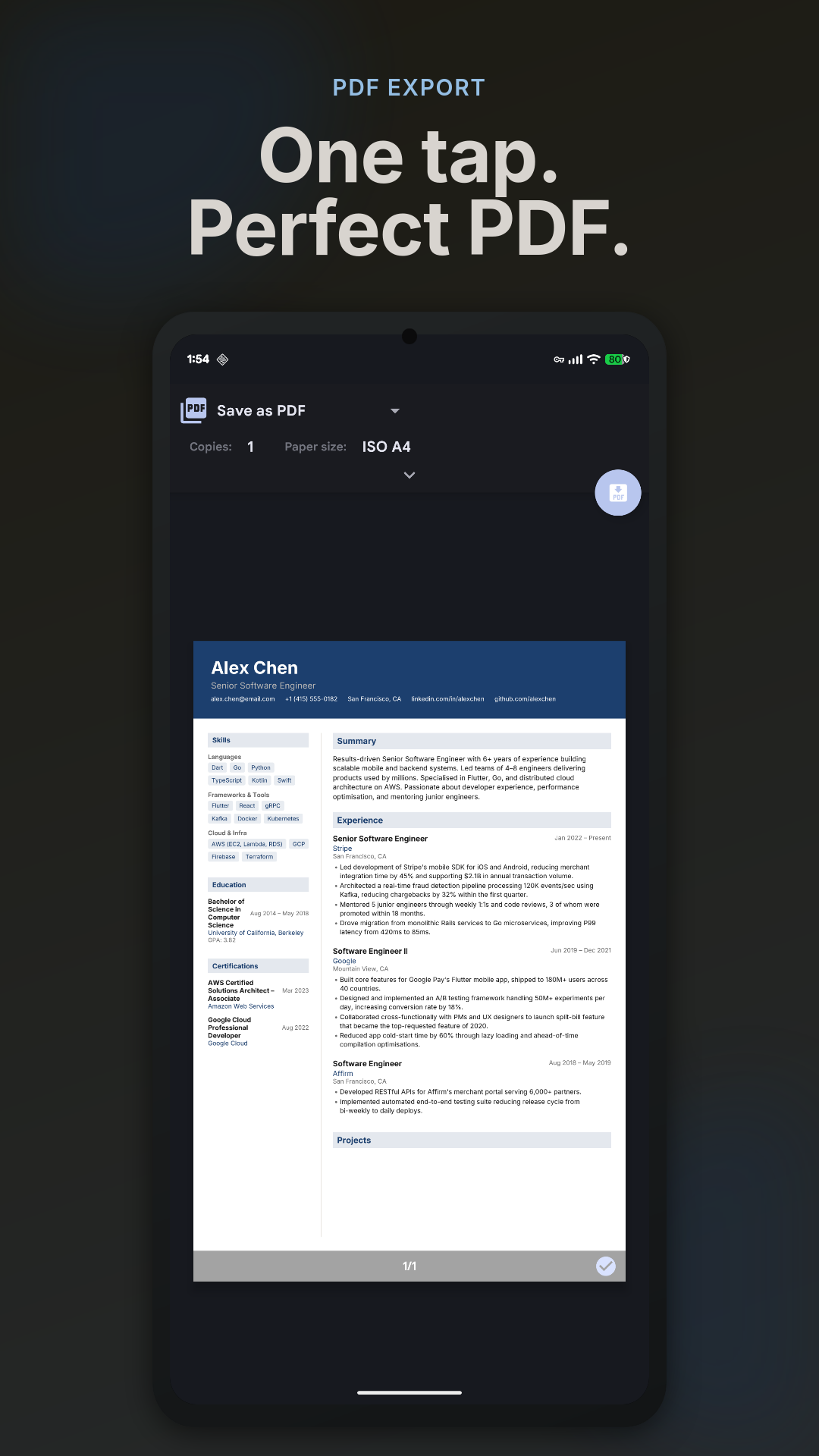 Resumiq screenshot