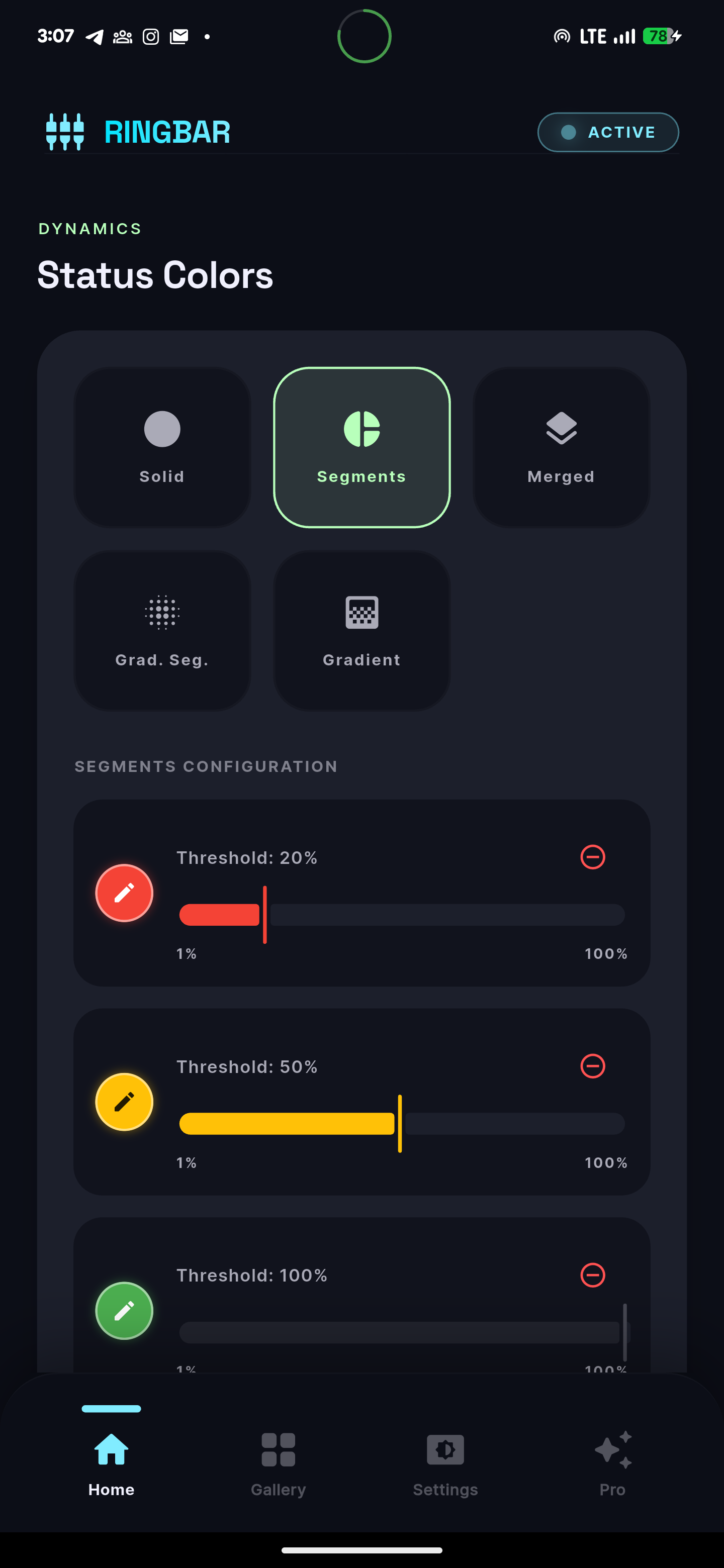 RingBar screenshot