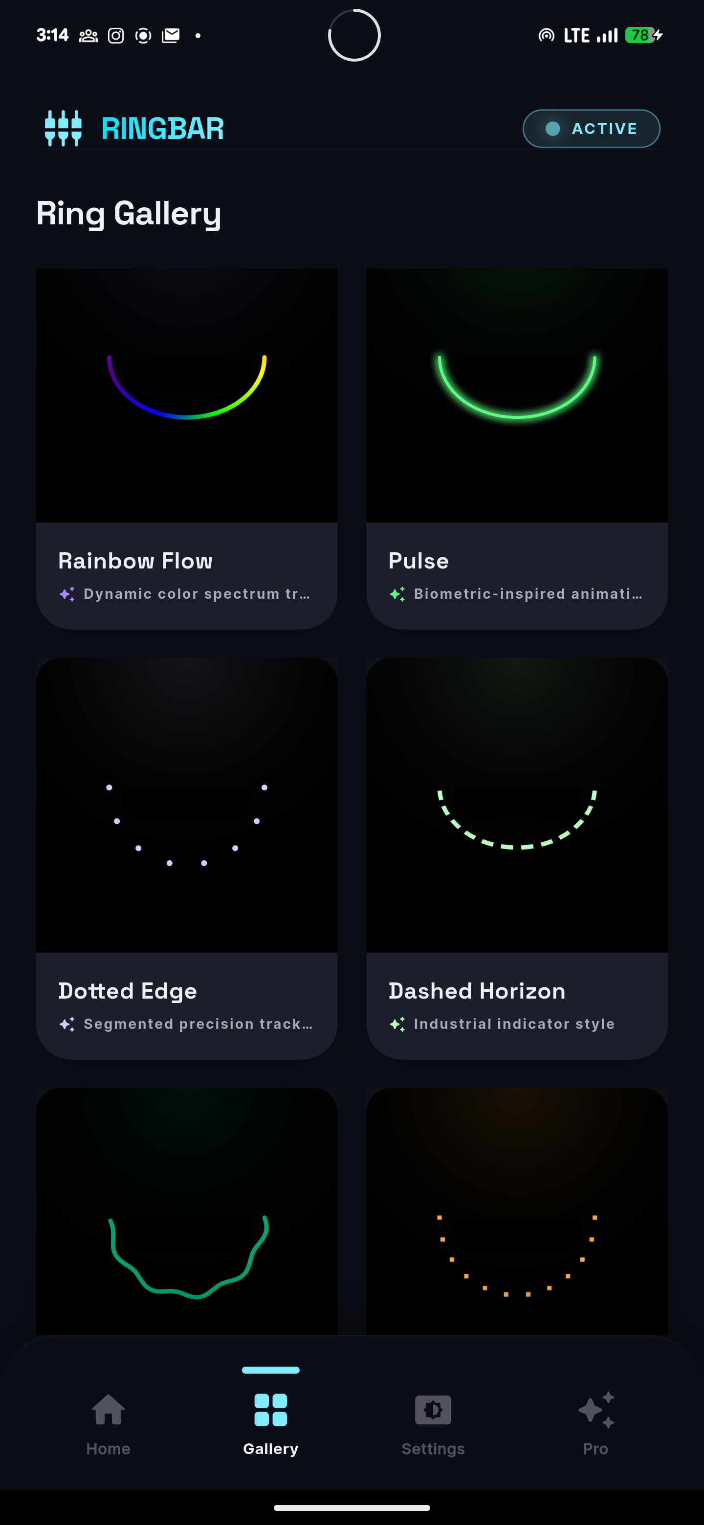 RingBar screenshot