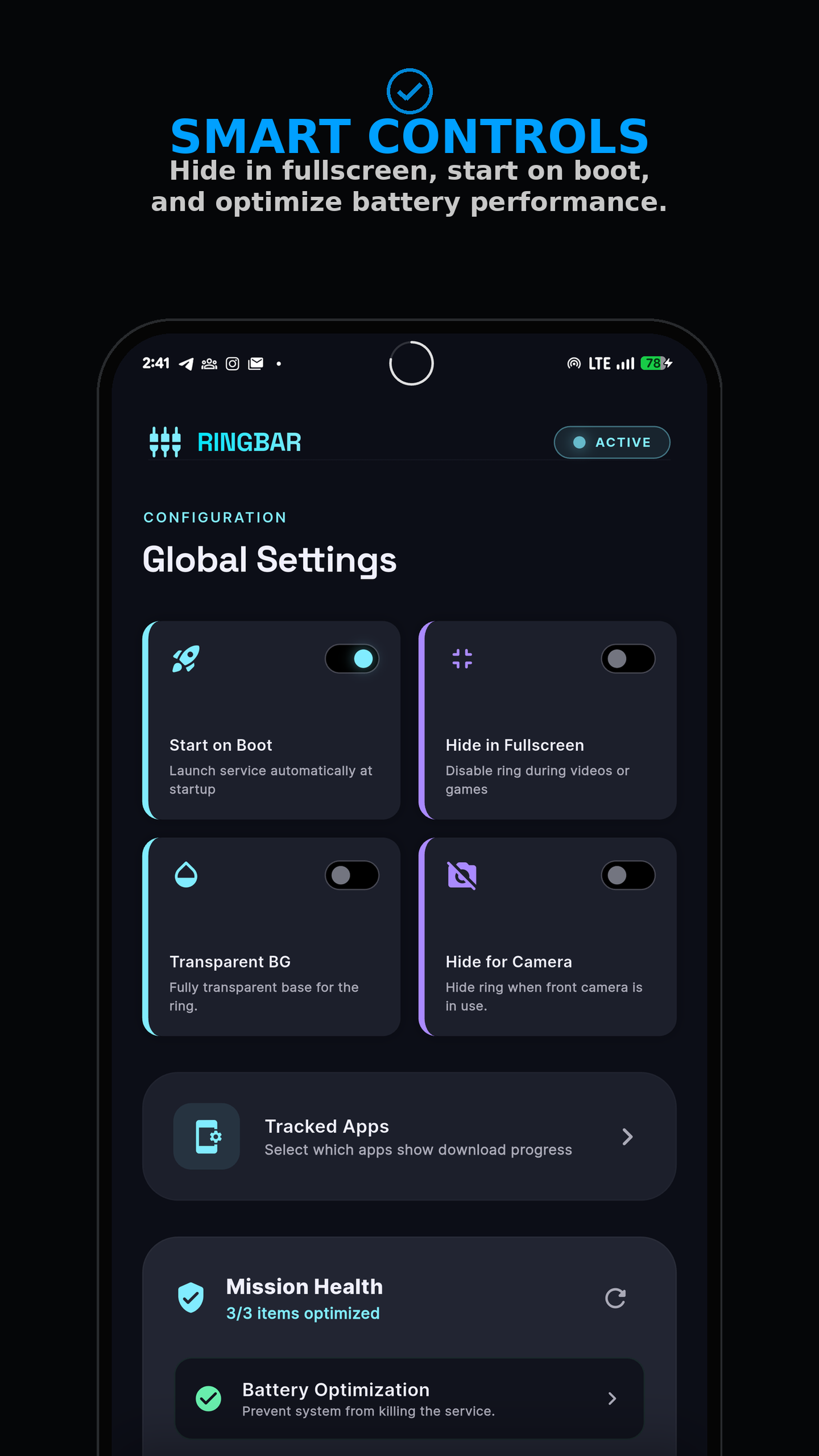 RingBar screenshot